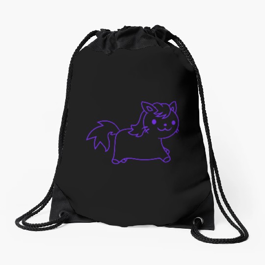 Little Pony Cat Face Little Small Horse Riding Fun Drawstring Bags