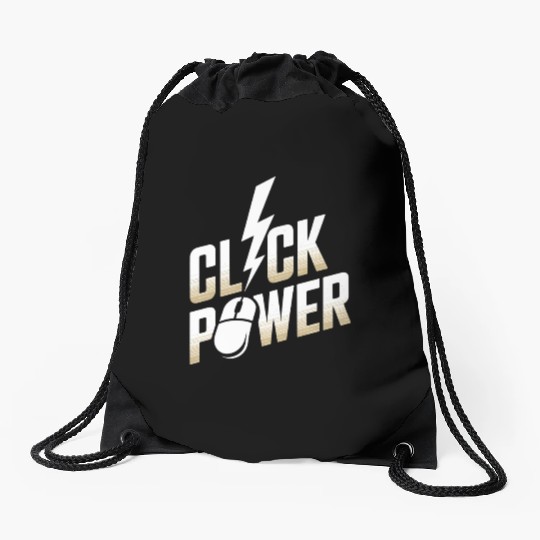 Click Power Cyber Monday Shopping Force Drawstring Bags