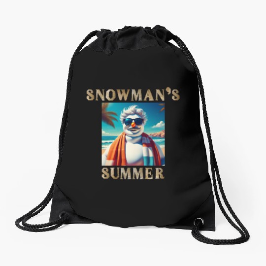 Chillin' Snowman: A Summer Surprise Drawstring Bags