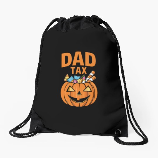 Dad Tax Halloween Pumpkin Candy for Dads kids Drawstring Bags