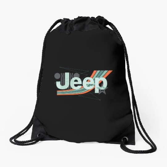 Jeep Painted Angles Design Drawstring Bags