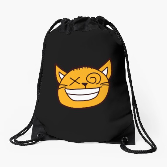Crazy Cat Weird Funny Eyes Cool Grimace Cartoon Drawstring Bags