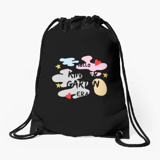 HELLO KINDERGARTEN ERA Drawstring Bags