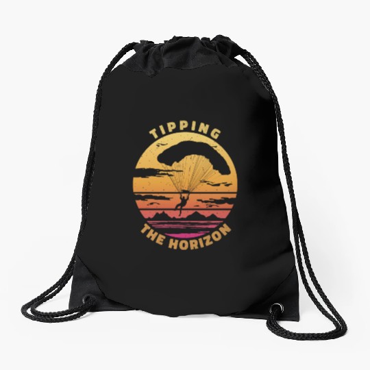 Tipping the Horizon Drawstring Bags