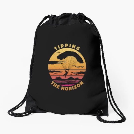 Tipping the Horizon Drawstring Bags