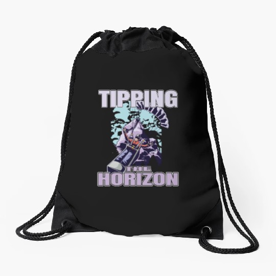 Tipping the Horizon Drawstring Bags