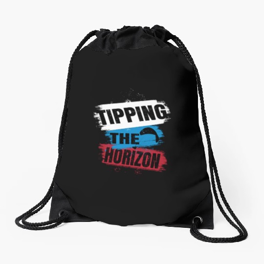 Tipping the Horizon Drawstring Bags