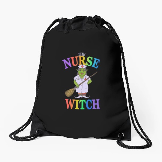 The Nurse Witch A Spooky Halloween Tale of Horror Drawstring Bags