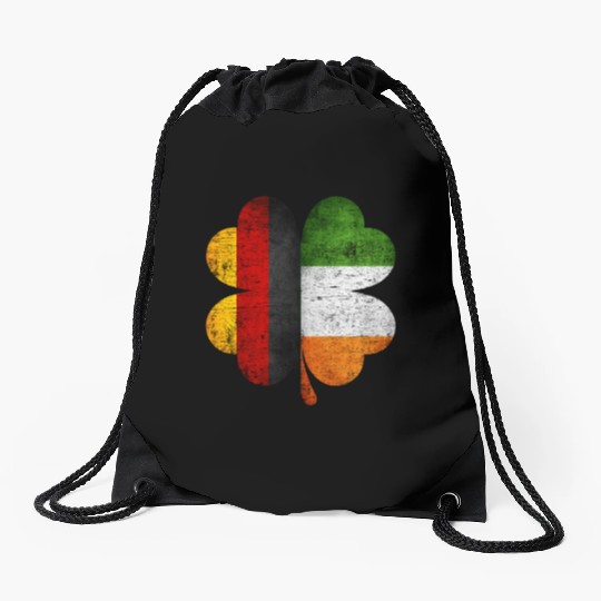 German Irish Shamrock Germany Ireland Flag Drawstring Bags