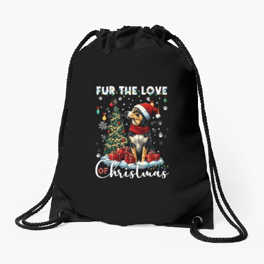 French Bulldog Christmas Tree Decoration Dog Lover Drawstring Bags