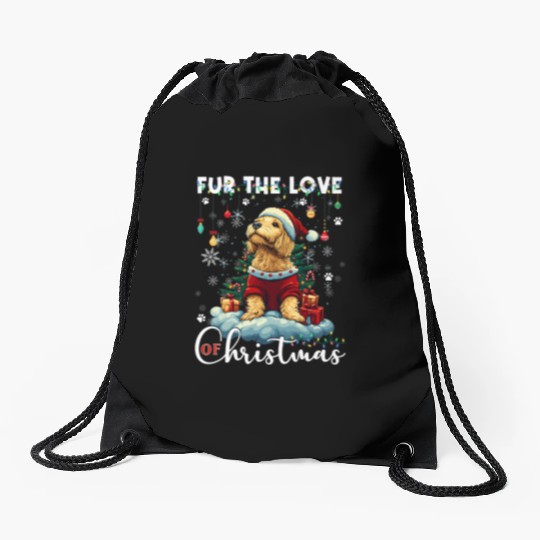 Golden Retriever Christmas Tree Decorations Dog Drawstring Bags