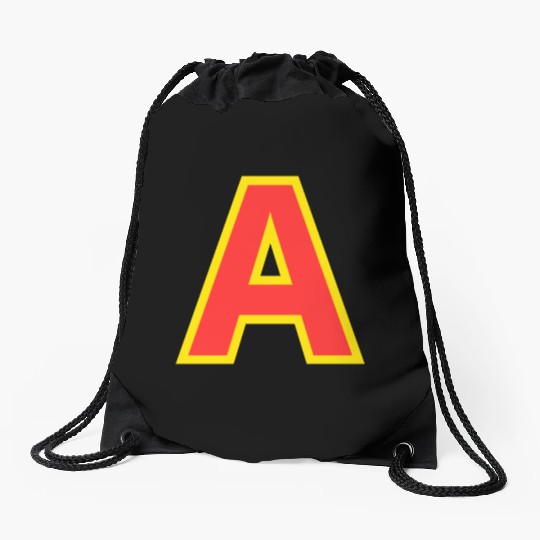 Yellow A On Red For Alvin Costume Halloween Fancy Drawstring Bags
