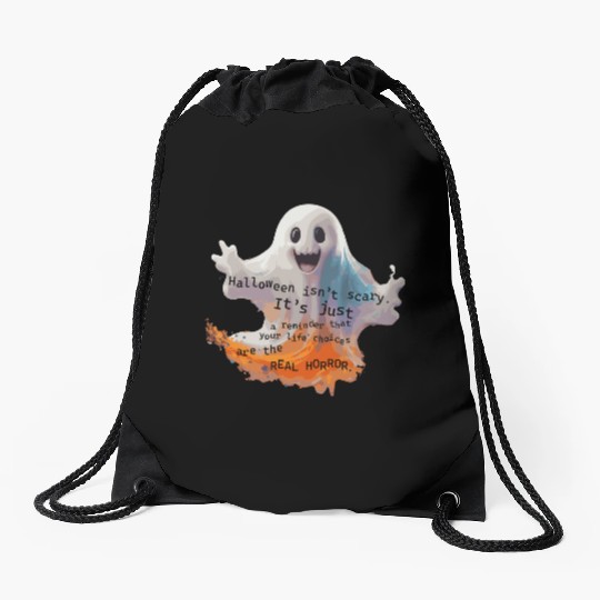 Ghost Real Horror Transparent Drawstring Bags