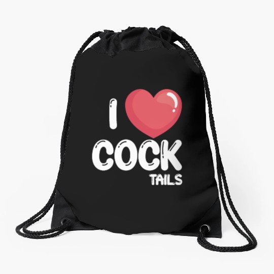 Funny I Love Cocktails 2 Drawstring Bags
