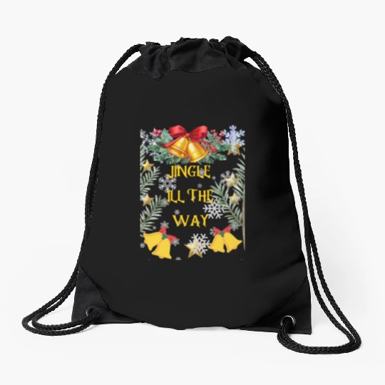 Christmas Cheer in a cup Funny Christmas on Bella Drawstring Bags