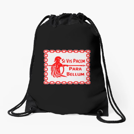 Spartan Si Vis Pacem Para Bellum LIKE US ON FB #U Drawstring Bags