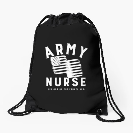 Army Nurse: Healing the Frontier Drawstring Bags