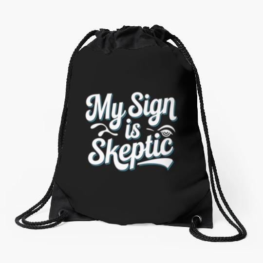 Astrology Skeptic Critical Thinking Drawstring Bags