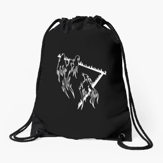 Phoenix bird Drawstring Bags