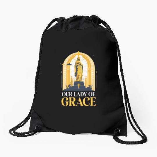 Virgin Mary Our Lady Of Grace Drawstring Bags