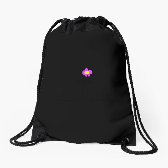 Pink Meadow Flower Spring Summer Grass Flowers Drawstring Bags