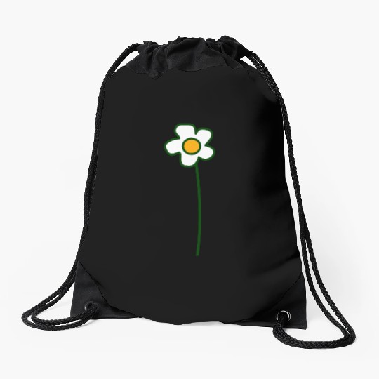 White Daisies Flower Spring Summer Flowers Nature Drawstring Bags