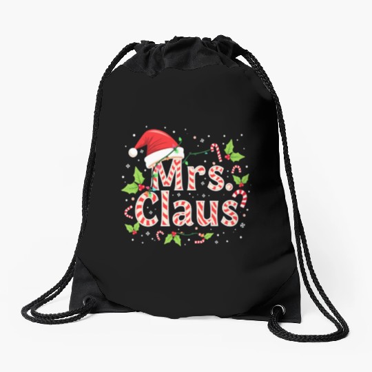MRS CLAUS Drawstring Bags
