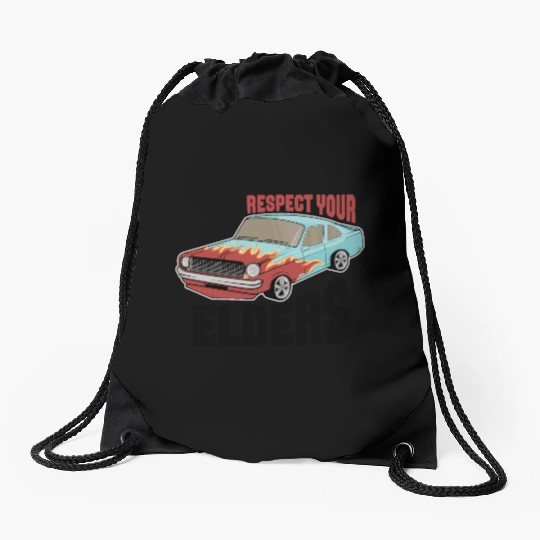 Funny Car Guy 1 Drawstring Bags