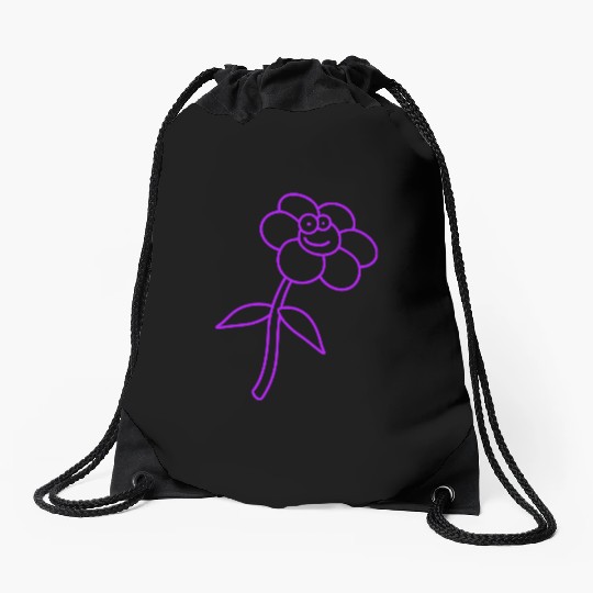 Sweet Flower Spring Summer Nature Funny Cute Face Drawstring Bags