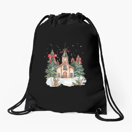 Oh Come Let Us Adore Him Funny Chrismas Jesus Drawstring Bags