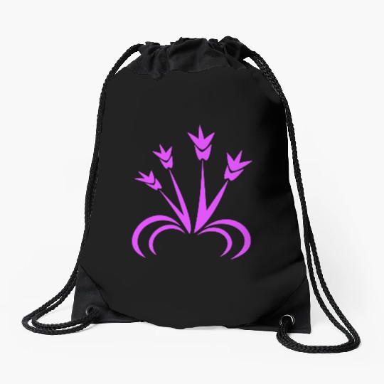 Small Purple Plant Beautiful Fun Flower Decorative Drawstring Bags