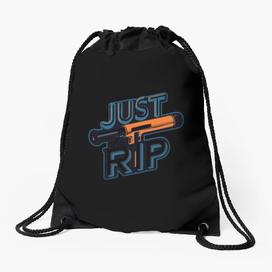 Just the Rip – Vintage welder sticker Drawstring Bags