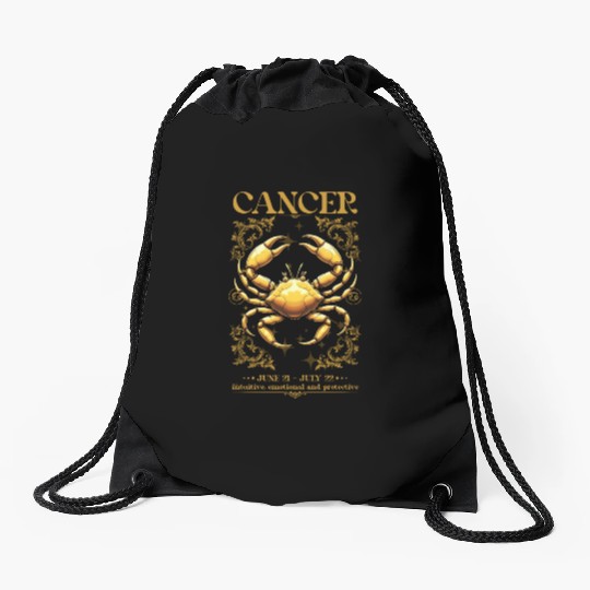 Cancer Zodiac Sign Drawstring Bags