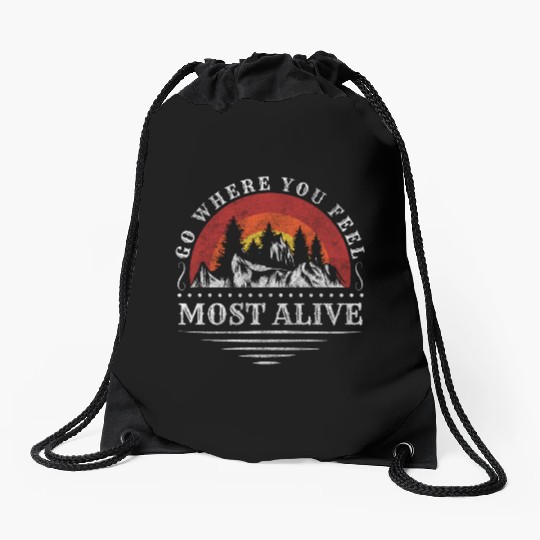 Mountaineering Peak Goal Drawstring Bags