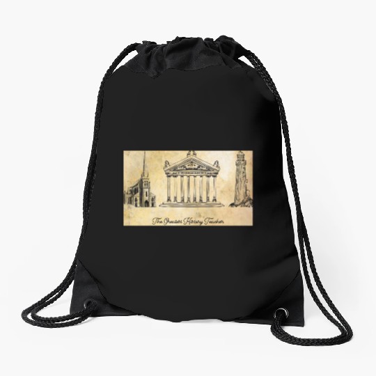 The greatest history teacher Drawstring Bags