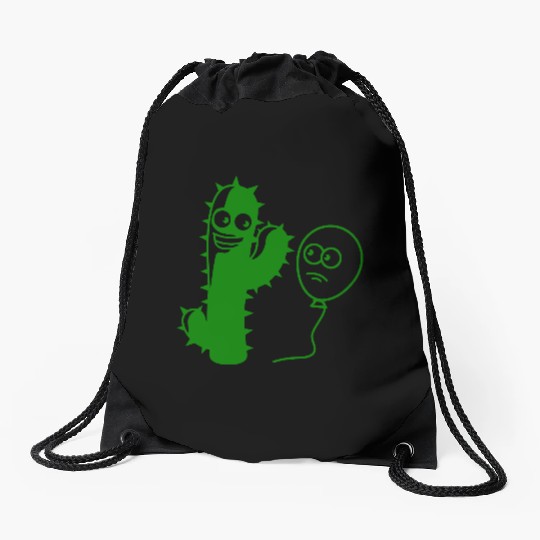 Cactus Balloon Friends Handshake Greeting Spikes Drawstring Bags