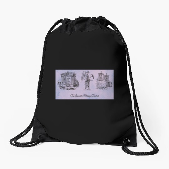 The greatest history teacher Drawstring Bags
