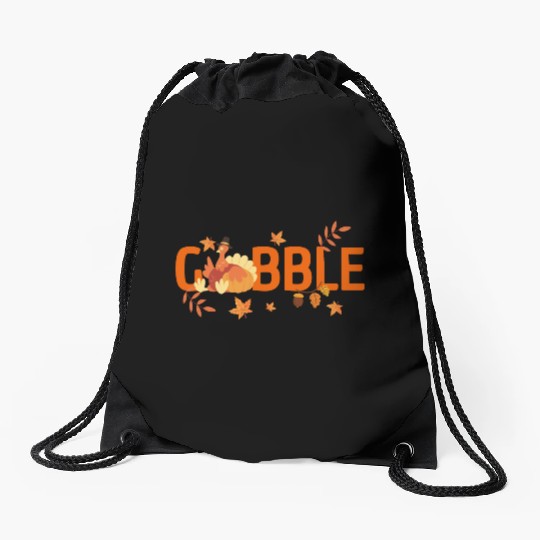 GOBBLE TURKEY PODIATRIST FUNNY THANKSGIVING Drawstring Bags