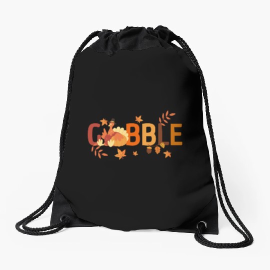 GOBBLE TURKEY PODIATRIST FUNNY THANKSGIVING Drawstring Bags