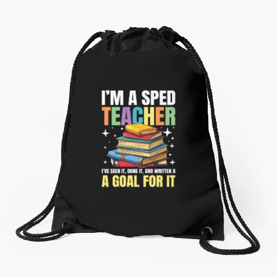 I'm a SPED teacher for a School Counselor Drawstring Bags