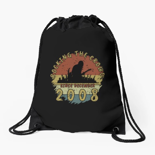 16th birthday Rocking this planet GIT 12/2008 Drawstring Bags