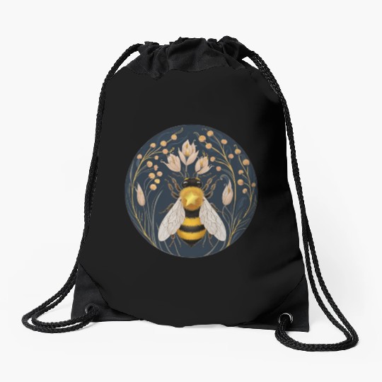 Golden Harvest Honey Bee Drawstring Bags