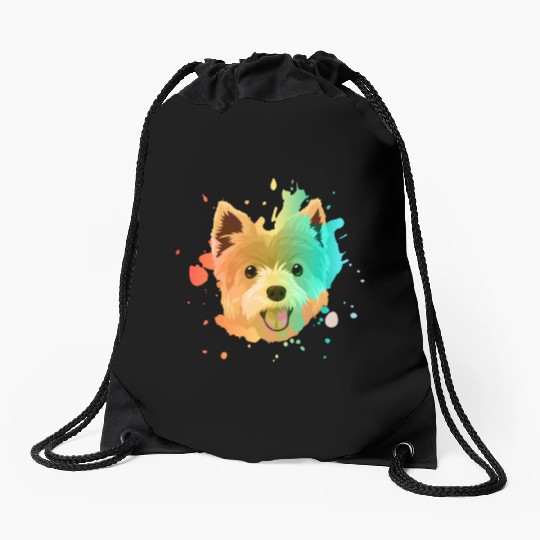 Yorkshire Terrier Colorful Drawstring Bags