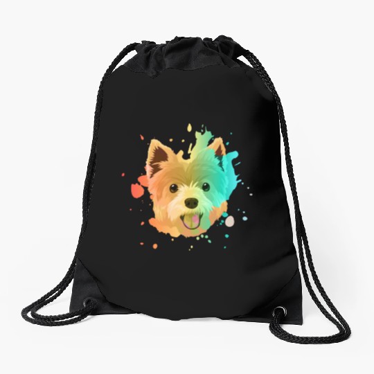 Yorkshire Terrier Colorful Drawstring Bags