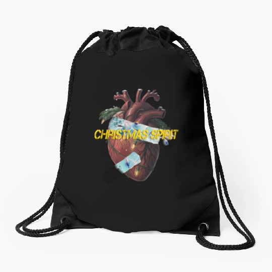 Christmas Spirit Drawstring Bags