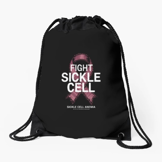Stand Strong for Uterine Cancer Awareness Ribbon Drawstring Bags