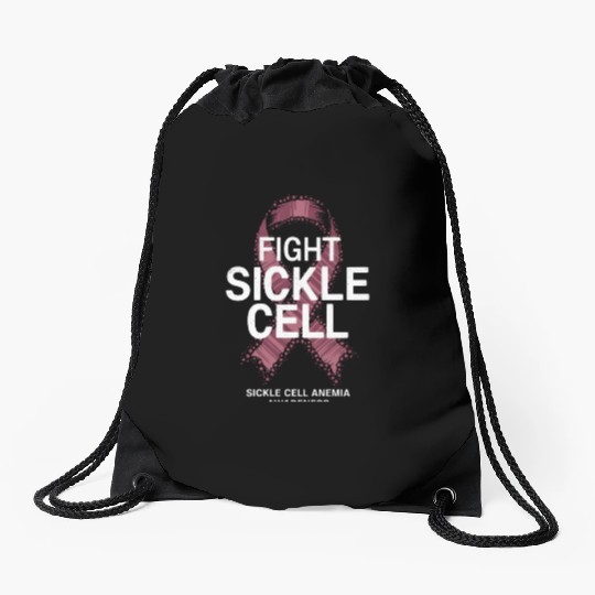 Stand Strong for Uterine Cancer Awareness Ribbon Drawstring Bags