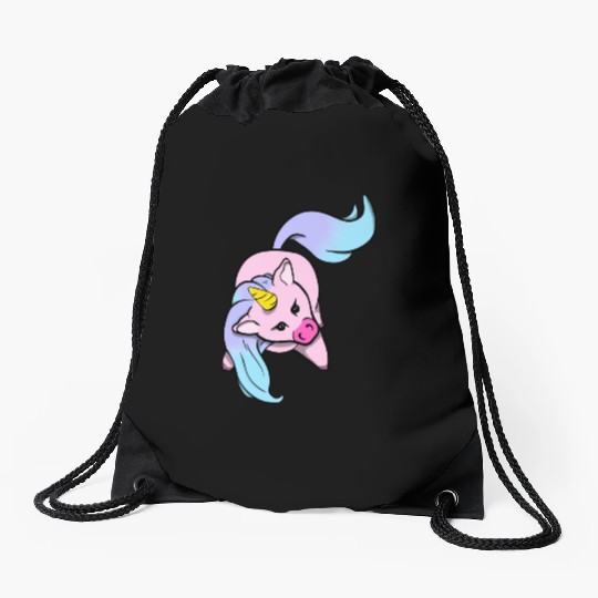 Chibi Unicorn Drawstring Bags