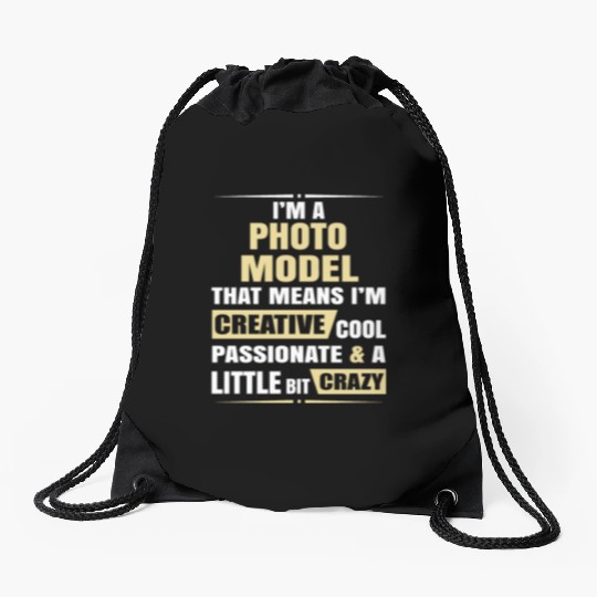 Photo Model Creative Cool And Crazy Drawstring Bags