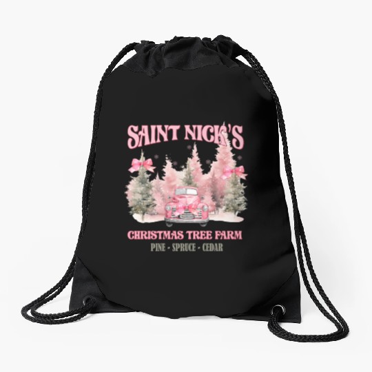 Saint Nicks Christmas, Merry Christmas Drawstring Bags